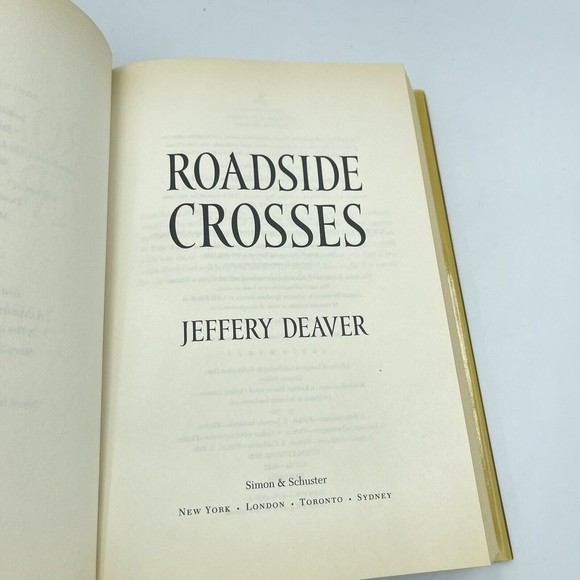 Jeffery Deaver Roadside Crosses Dust Jacket 1st Edition 2009 - Picture 7 of 7